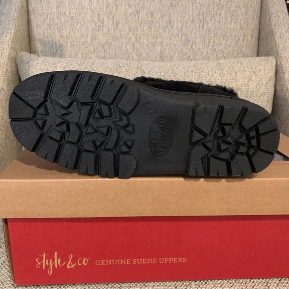 NWT Style & Co. | New in Box Women’s Black Suede Nickky Winter Boots 8 - Picture 4 of 4